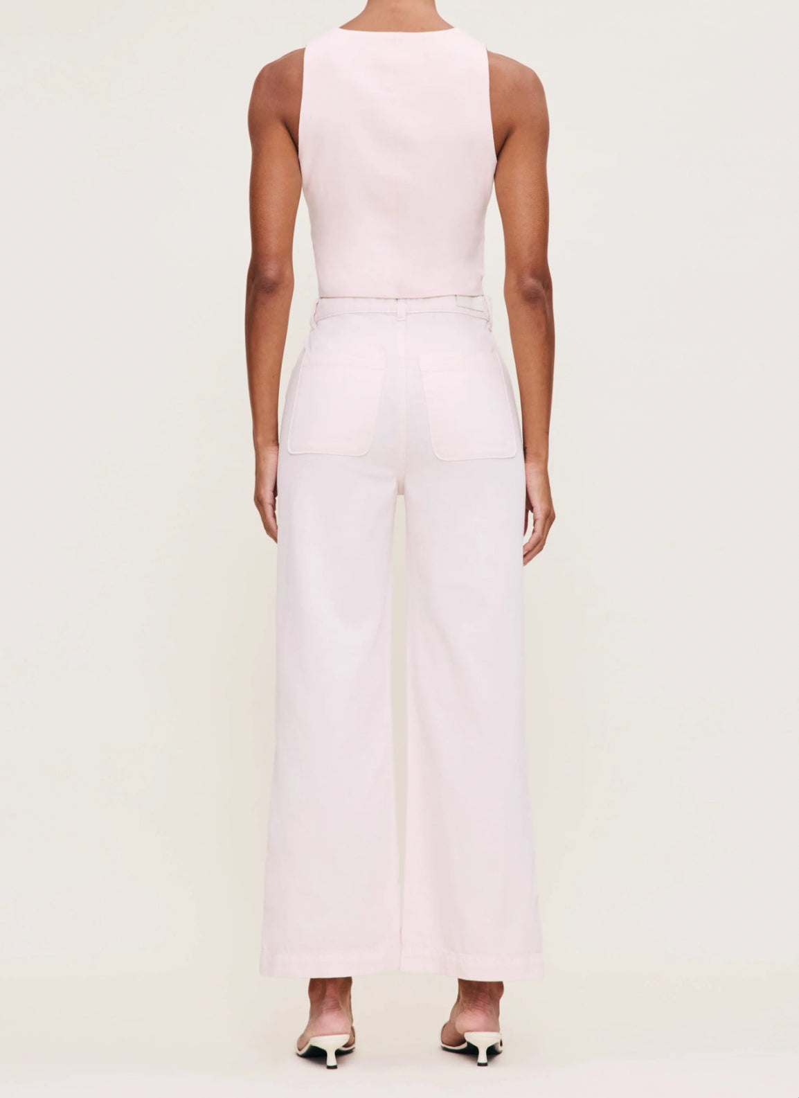 DL1961 Hepburn High Rise Wide Leg Jeans - Primrose Pink