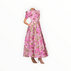THEIA Abba Jacquard Gown - Opera Mauve/Meadow