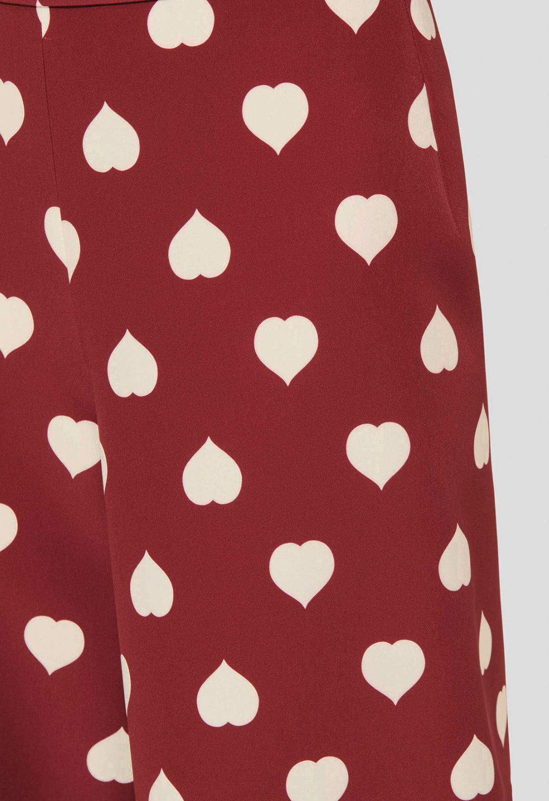 Tara Jarmon Positivo Burgundy W/White Hearts Pants