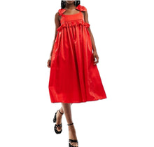 Sister Jane Cecilia Bow Midi Dress - Ruby Red
