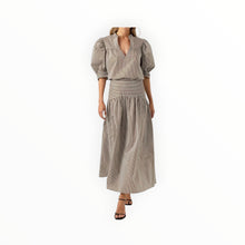 sundays Celeste Skirt-Umber Lurex Stripe