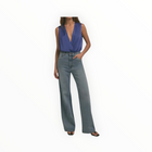 Favorite Daughter The Sleeveless Date Blouse - Venetian Blue