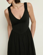 Nation Ltd Celine Midi Dress - Jet Black