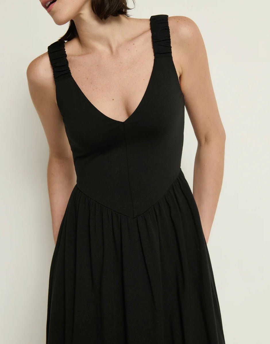 Nation Ltd Celine Midi Dress - Jet Black