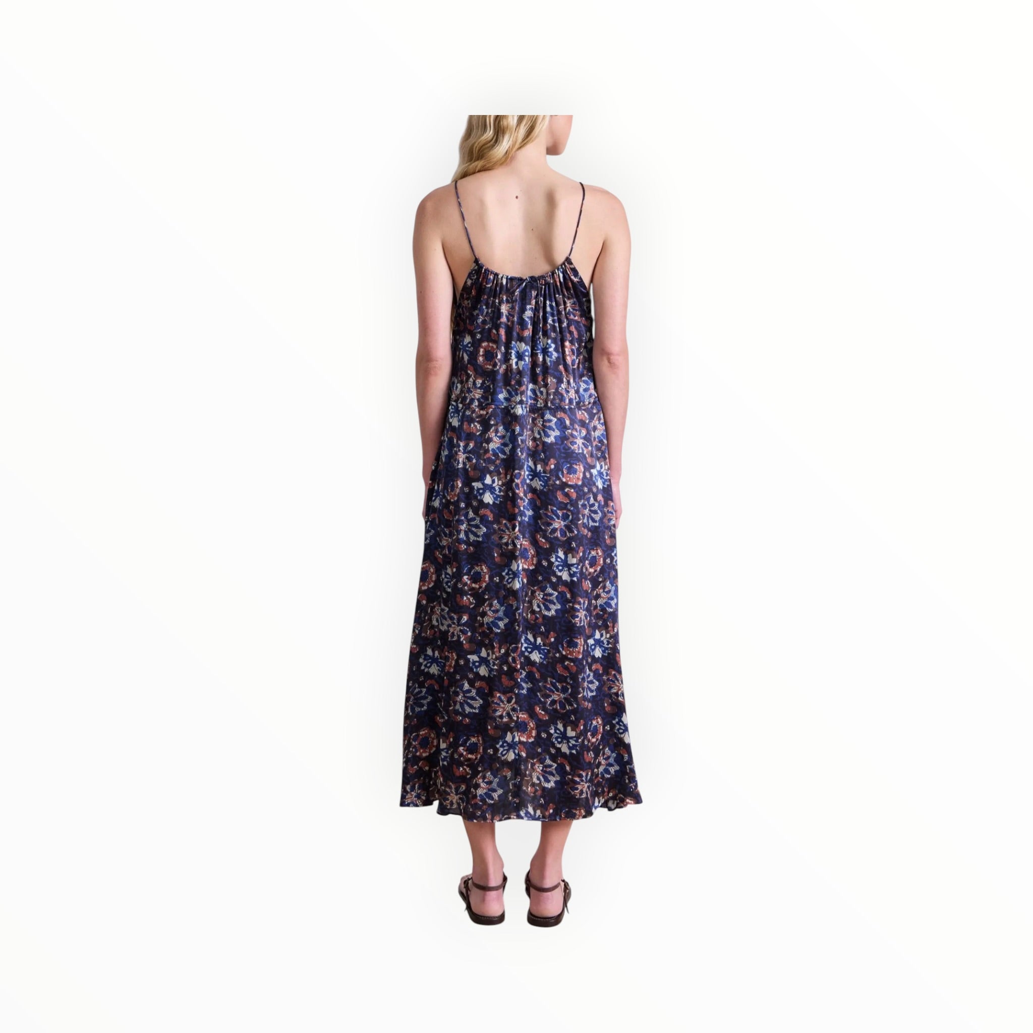 Apiece Apart Taormina Dress - Batik Floral Navy