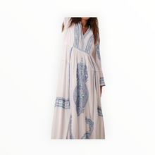 Hale Bob Isabel Embroidered Maxi Dress - Blue