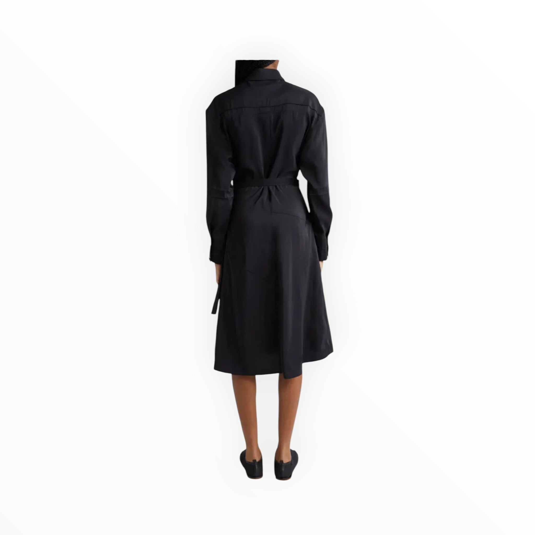 Proenza Schouler Olympia Habotai Shirtdress - Black