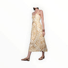 Greylin Layla Scarf Print Midi Dress - Brown/Yellow