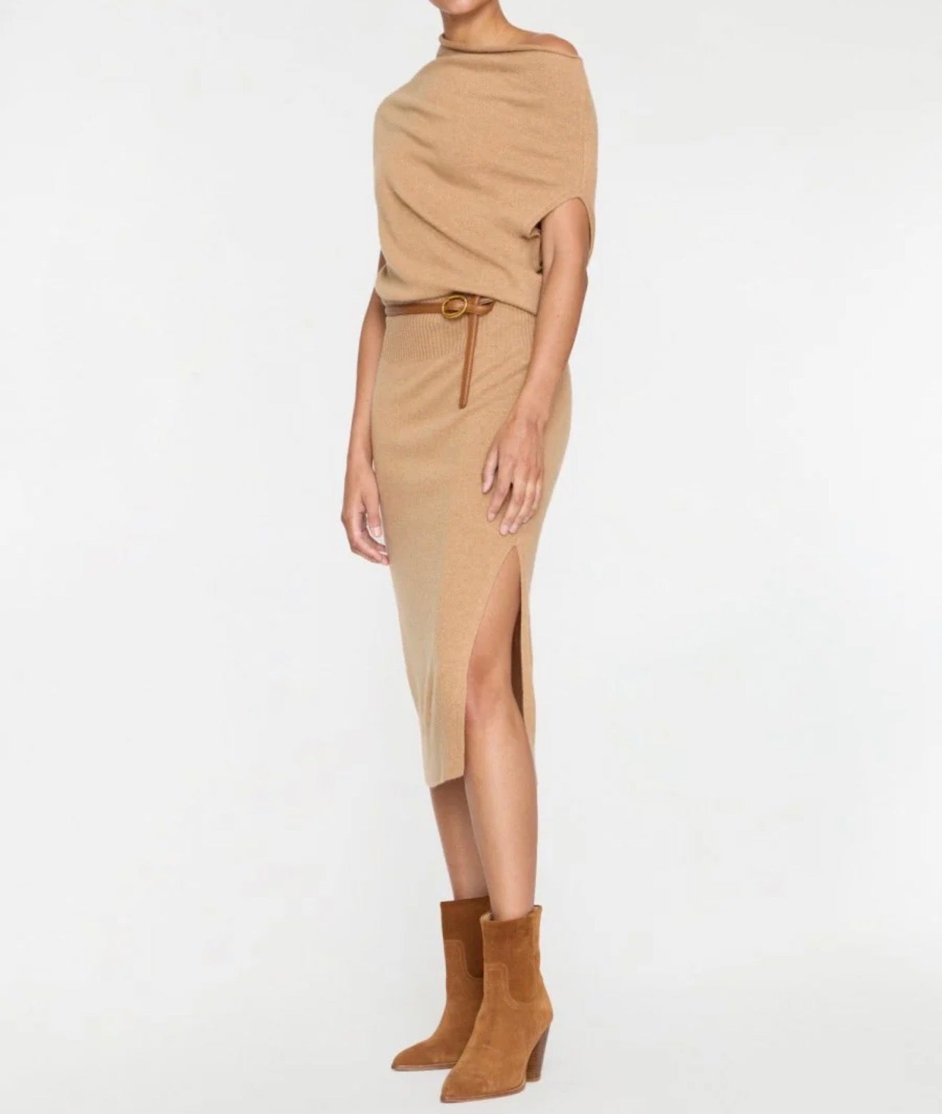 Brochu Walker The Lori Sleeveless Cashmere Dress - Camel Melange