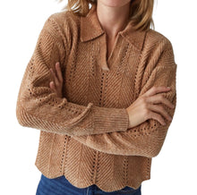 Michael Stars Famke Collared Sweater - Gold