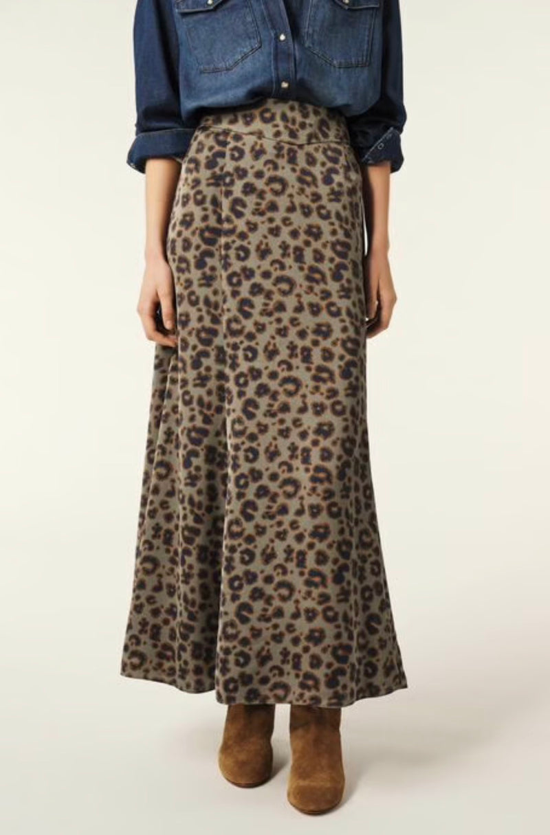 ba&sh Blaire Godet Skirt - Green