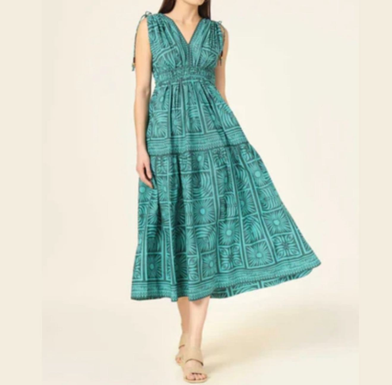 Omika Rosalita Midi Dress - Tashi Palm