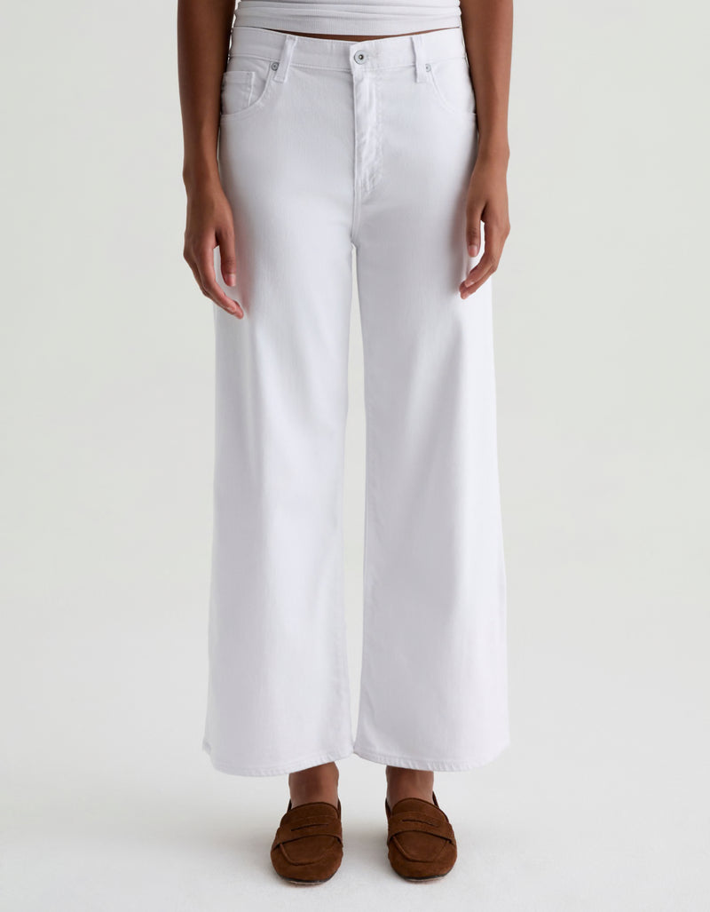 AG Jeans Saige Wide Leg Crop - Gallery White