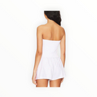 LNA Holly Ribbed Strapless Top - White