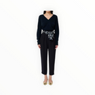 Tara Jarmon Paga Belted Pants - Midnight Blue