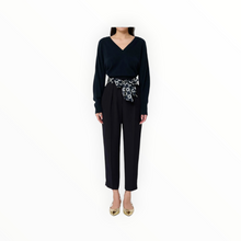 Tara Jarmon Paga Belted Pants - Midnight Blue