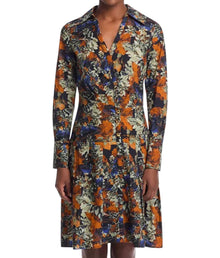 Derek Lam 10 Crosby Laney Dress - Copper Multi