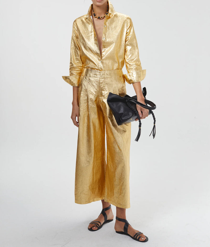 Lanhtropy Culotte Pants - Gold