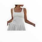 Mable Scoop Neck Dress - Off White