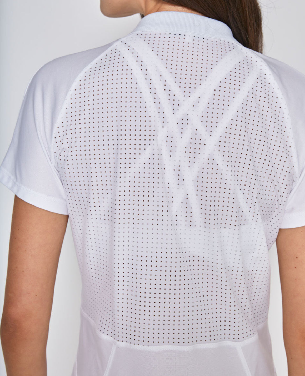 L'Etoile Sport Mesh Zip Performance Dress - White