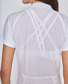 L'Etoile Sport Mesh Zip Performance Dress - White