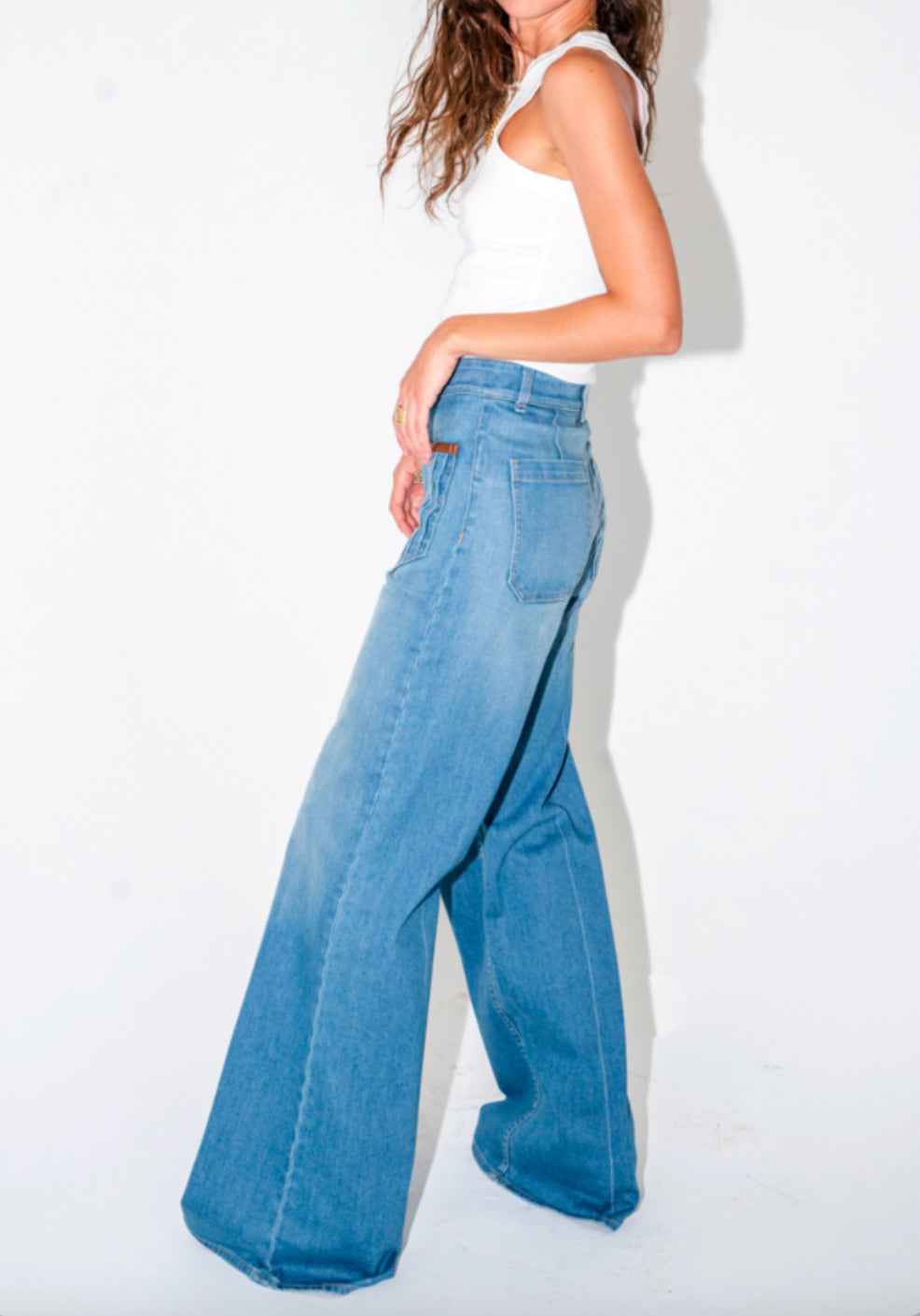 ASKK NY London Wide Leg Jeans - Havana