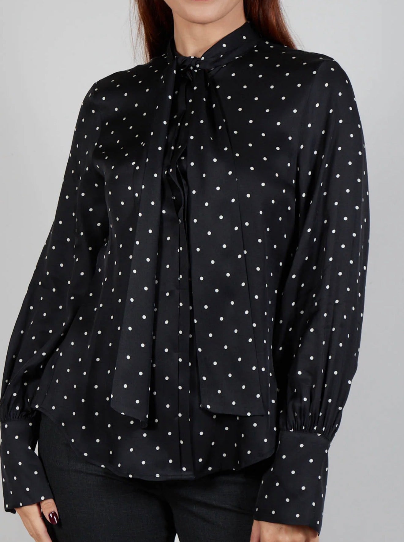 Beatrice .b Mary Blouse - Black Polkadot