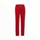 Coût De La Liberté Elle Stretch Cord HR Skinny Button Fly - Red