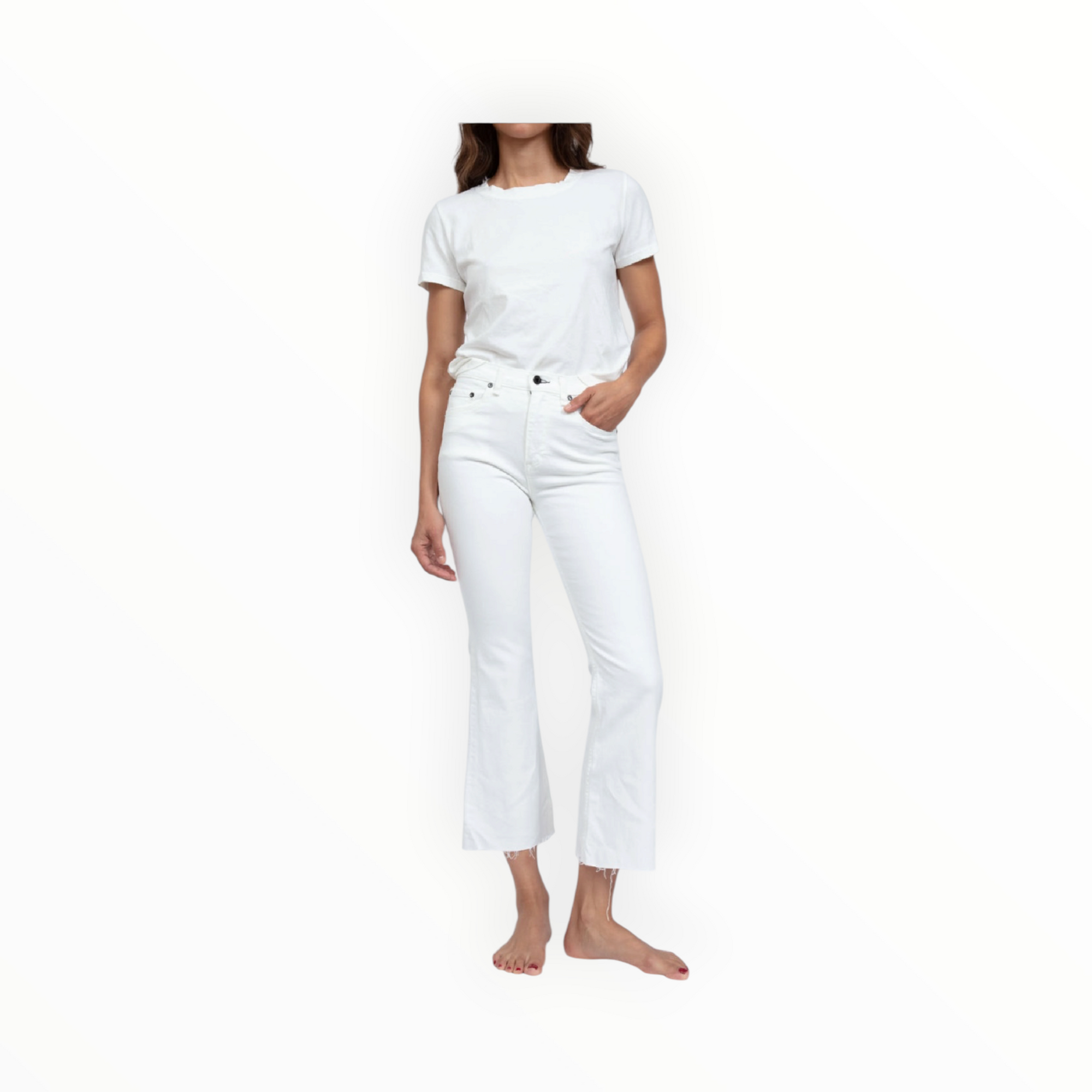 ASKK NY The Geek Crop Flare - Ivory