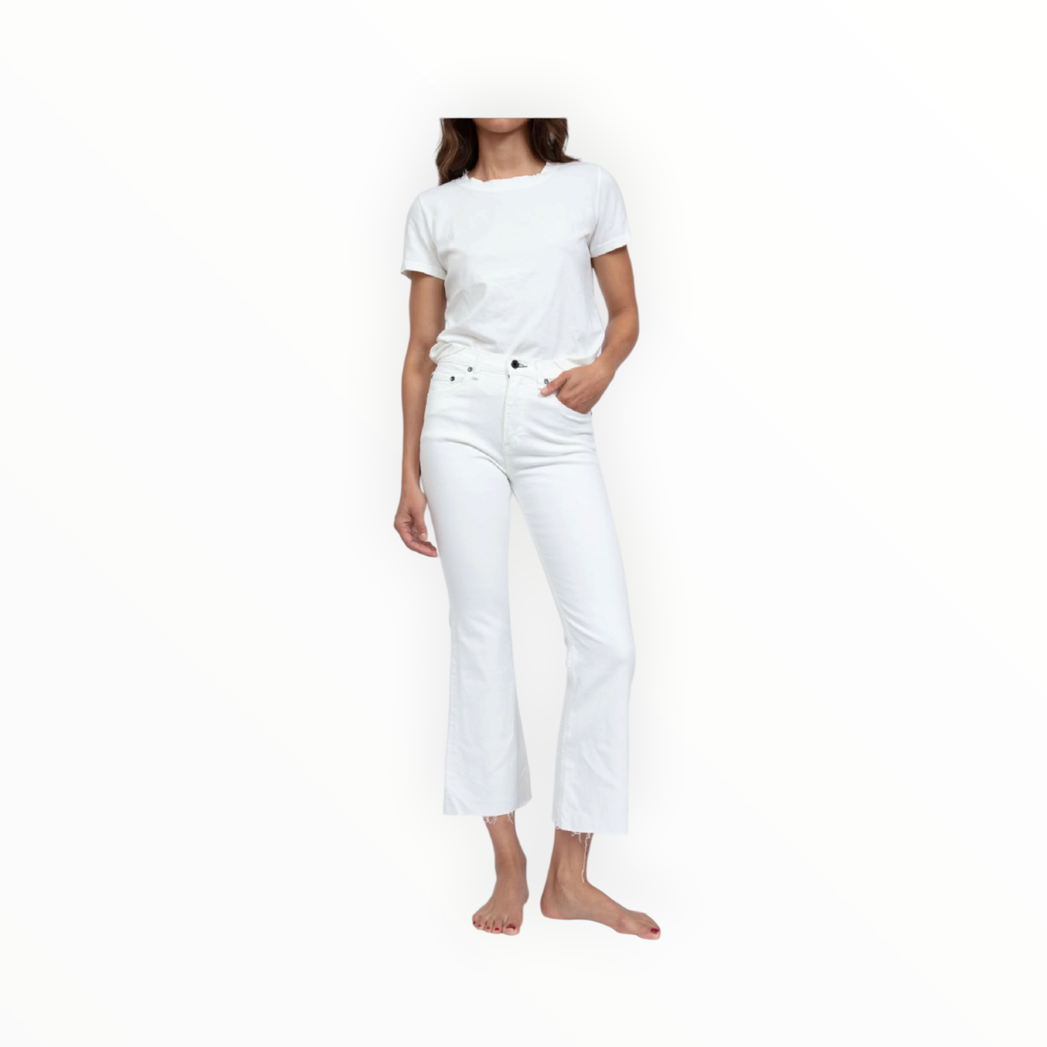 ASKK NY The Geek Crop Flare - Ivory
