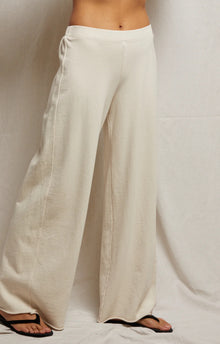 perfectwhitetee French Terry Wide Leg Trousers - Amber