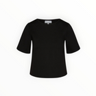Ripley Rader Ponte Knit Short Sleeve Top Extended - Black