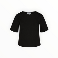 Ripley Rader Ponte Knit Short Sleeve Top Extended - Black