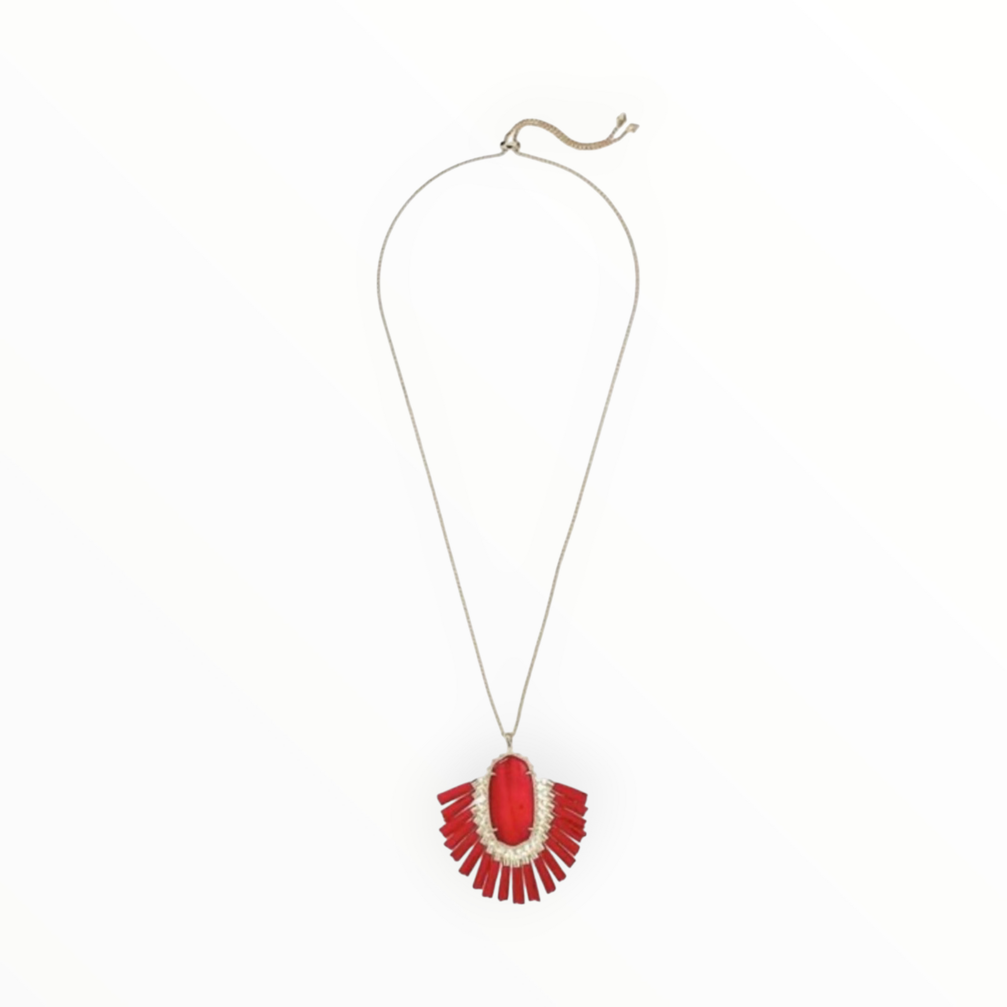 Kendra Scott Betsy Raffia Long Pendant Necklace - Red