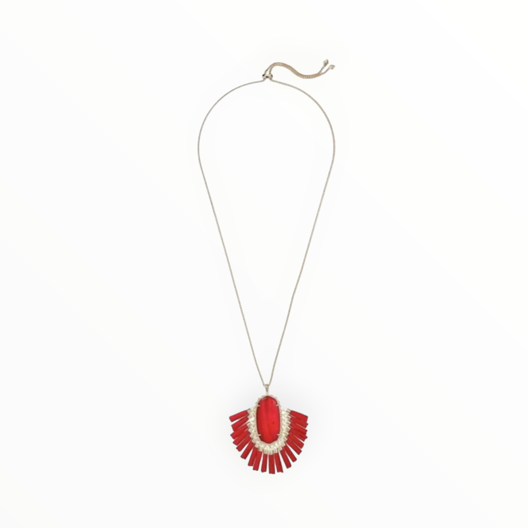 Kendra Scott Betsy Raffia Long Pendant Necklace - Red