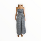 Stateside Soft Gingham Midi Dress - Navy