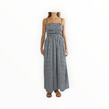Stateside Soft Gingham Midi Dress - Navy