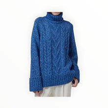 GANNI Chunky Cable Sweater - Blue