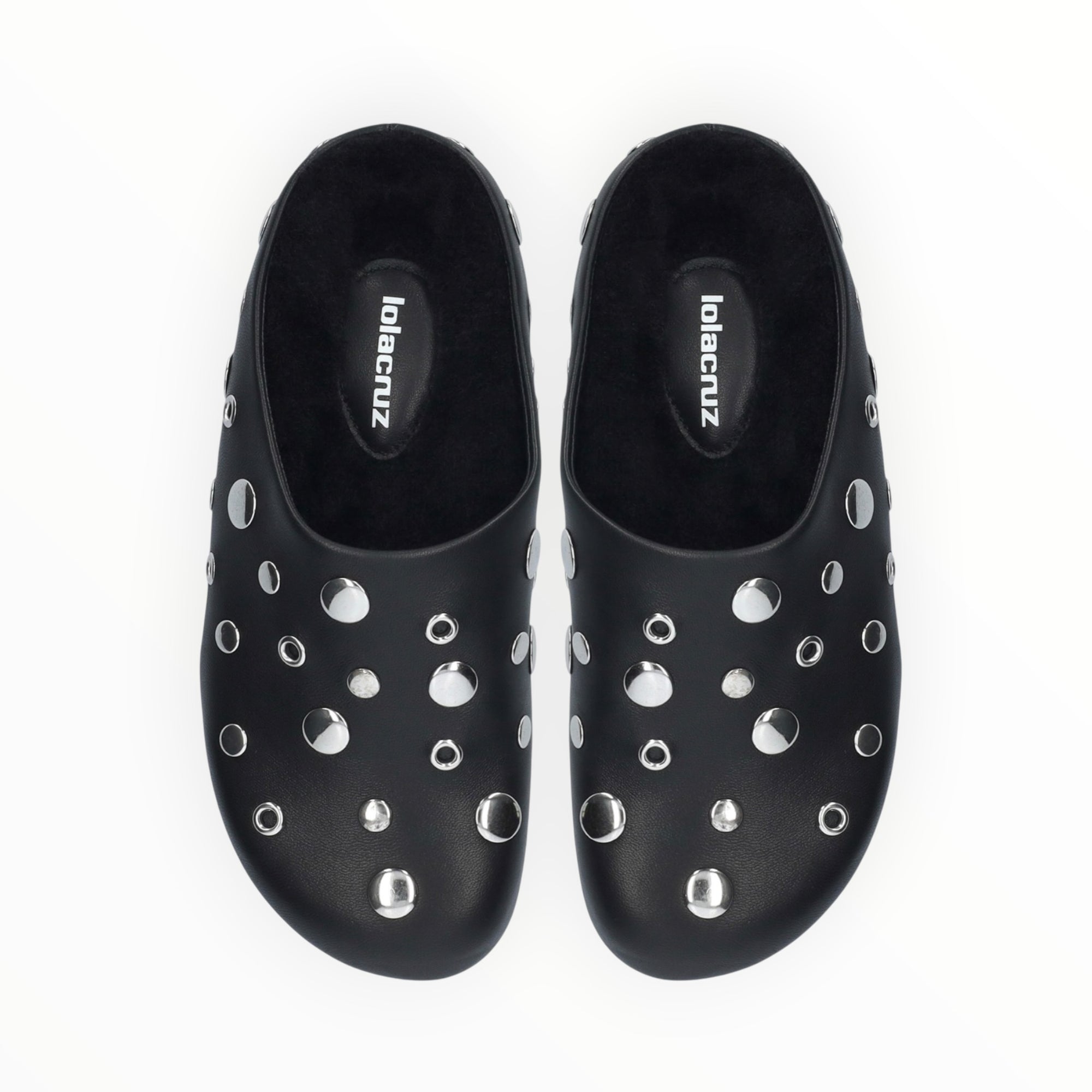 Lola Cruz Aureline Mule Flats - Black