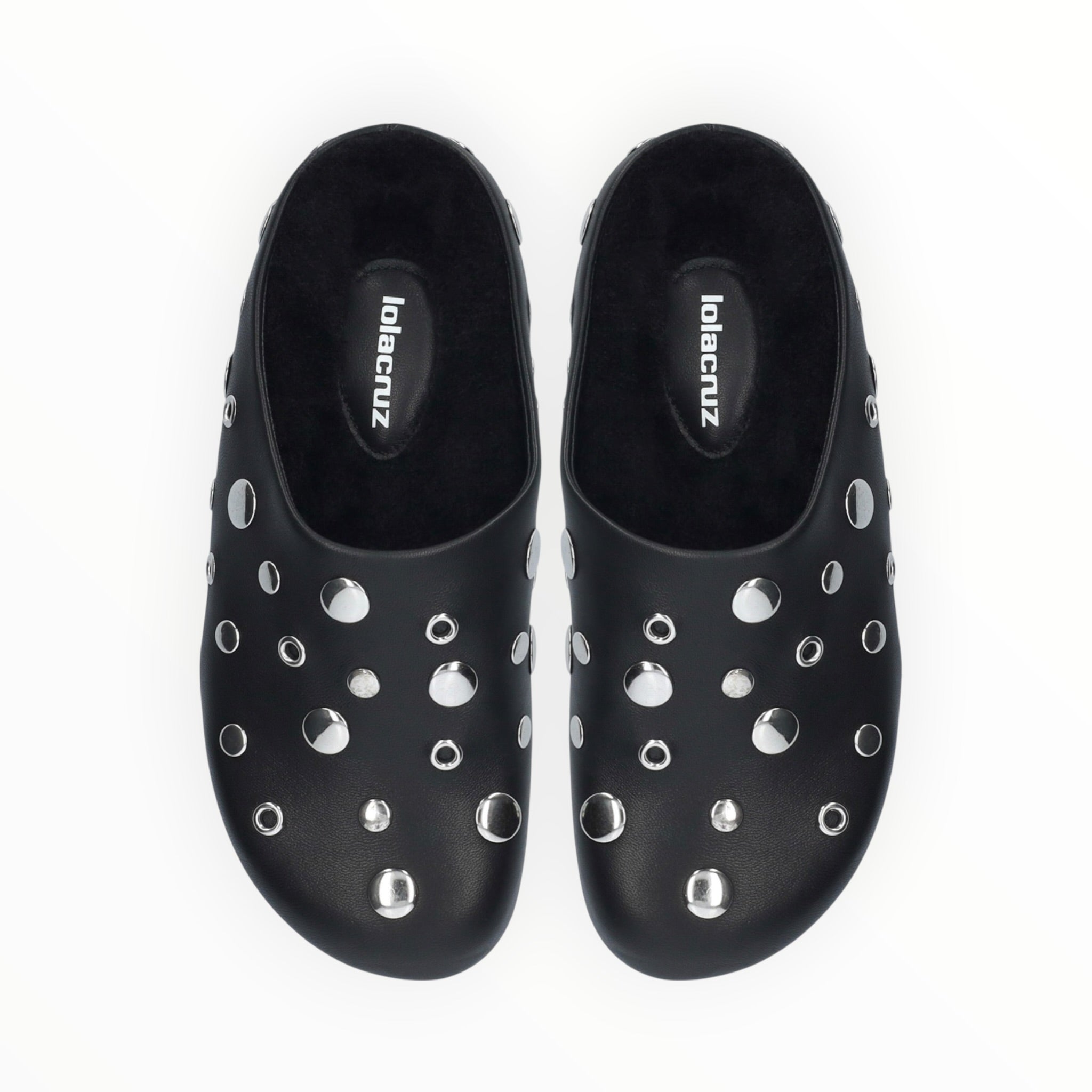 Lola Cruz Aureline Mule Flats - Black