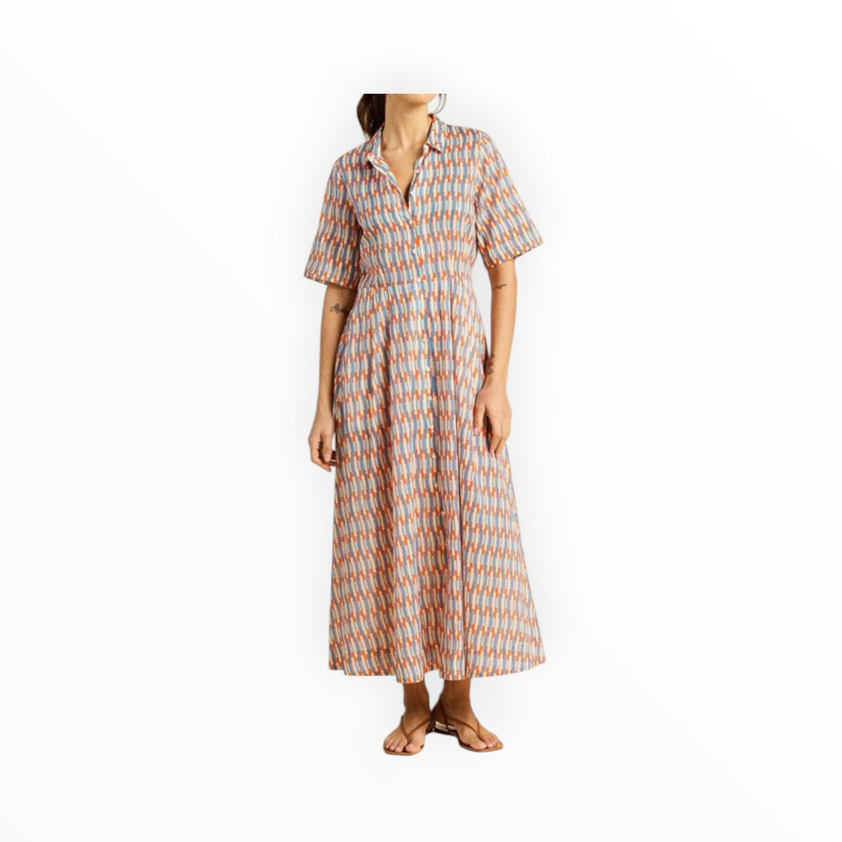 Trovata Aster Dress - Retro Grid Print
