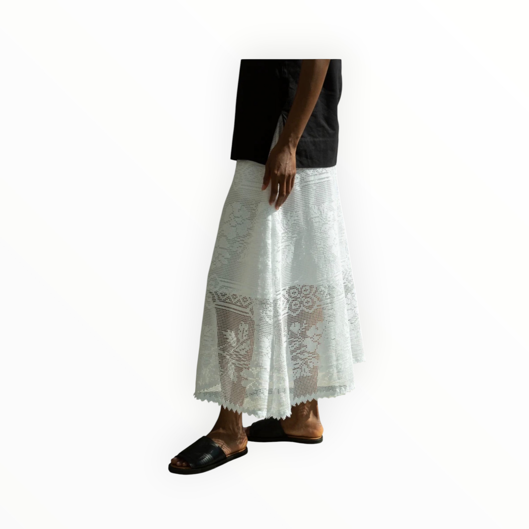 Beaumont Organic Lyla-Fay Cotton Lace Skirt - White