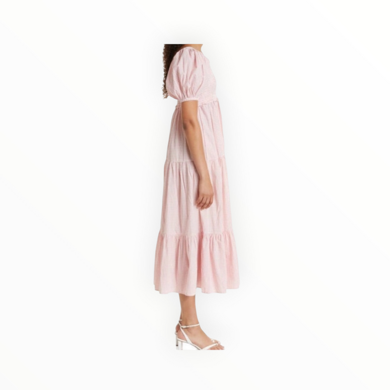 byTiMo Poplin Check Dress - Pink/White