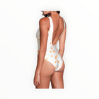 Sauipe Swim Jacky Deep Plunge One Piece Swimsuit - Ginkgo Ivory
