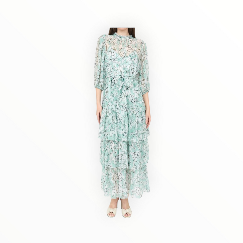 Christy Lynn Sara Dress - Teal Vintage Floral