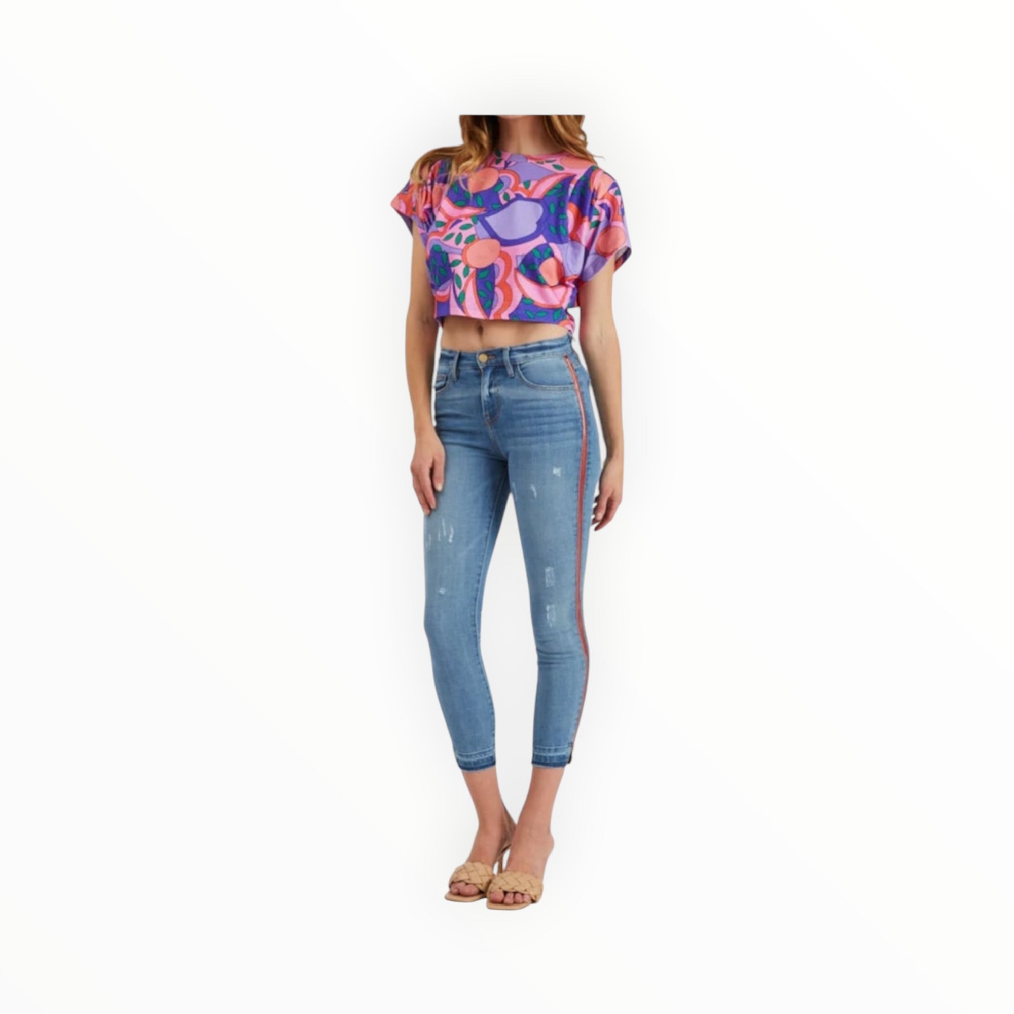 Etienne Marcel Skinny Moto Ankle Jeans W/Zipper Accent Pockets