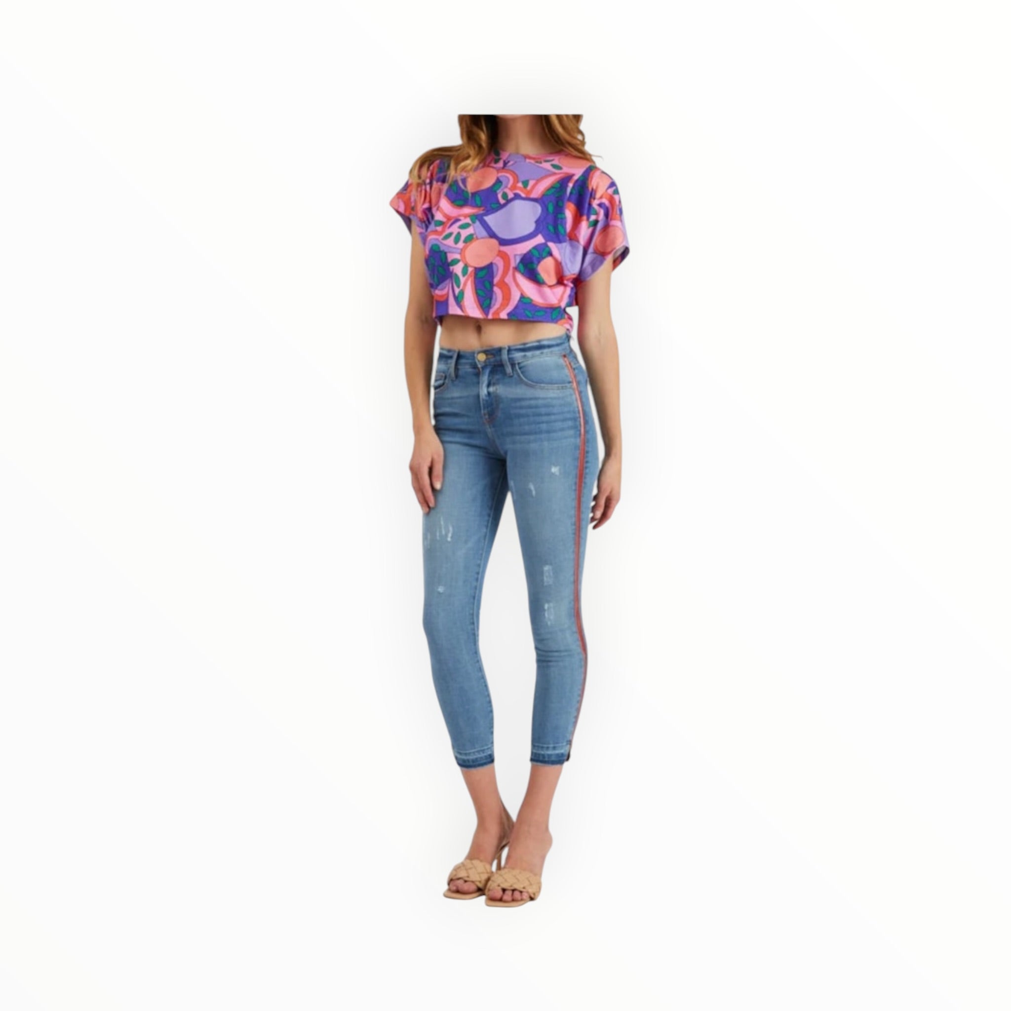 Etienne Marcel Skinny Moto Ankle Jeans W/Zipper Accent Pockets