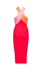 LE SUPERBE Dragon Fruit Dress - Bubblegum/Tangerine/Red