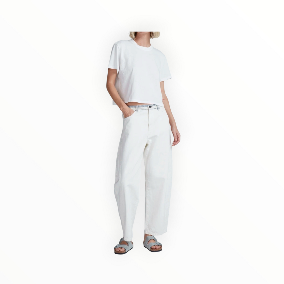 ASKK NY Catamaran Jean - White Sashiko
