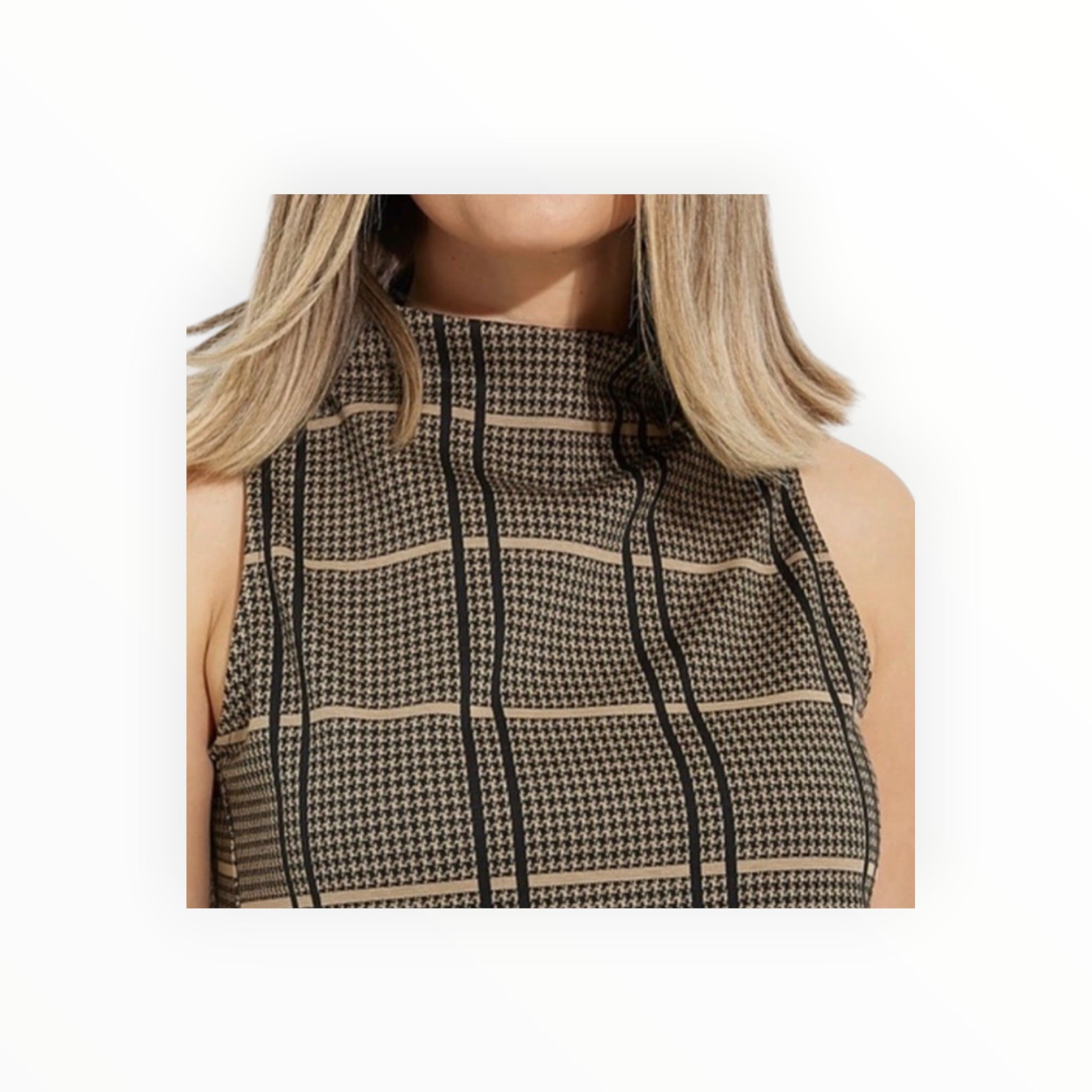 Joseph Ribkoff Sleeveless Plaid Top
